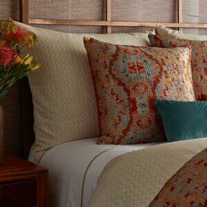 $1,400! NWT The Met X Ann Gish Persian Plait Cream Beige QUEEN Duvet Cover ONLY